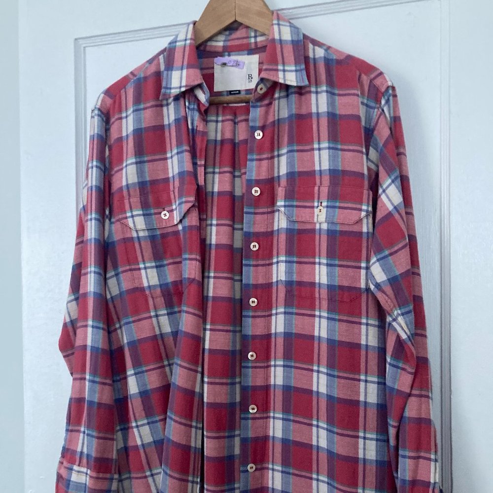 R13 Red Plaid Shirt
